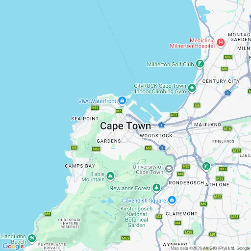 Interactive safety heatmap showing Cape Town safety scores by neighborhood