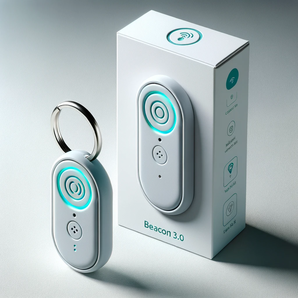 WanderSafe Beacon 3.0 — compact personal safety device in white packaging
